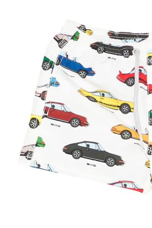 White swimsuit with all-over car print SAINT BARTH KIDS | JEA000100857L